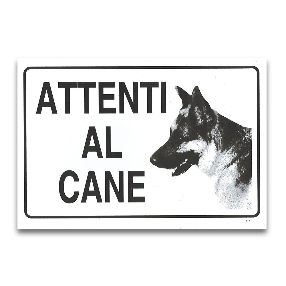 Altro Cartello attenti al cane TARGA CANE PASTORE TEDESCO in alluminio 20x30 cm 
