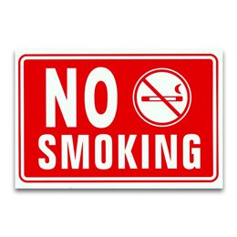10 CARTELLI TARGA VIETATO FUMARE DIVIETO NO SMOKING SEGNALETICA PVC 20 X 30 CM