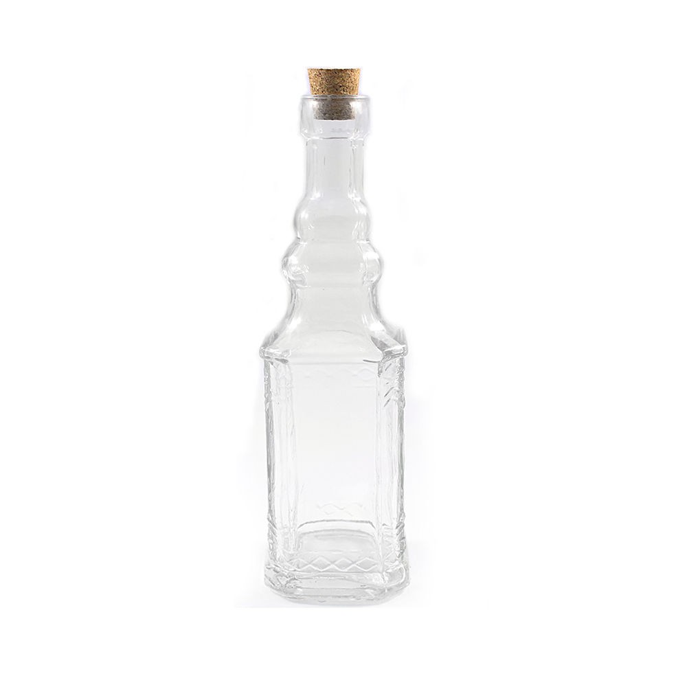 in vetro per olio 175 ml, 6 pezzi KADAX Set di 6 bottiglie di vetro trasparente con tappo in sughero caraffa per olio aceto 