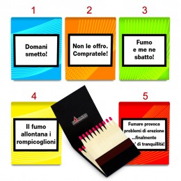 20 FIAMMIFERI FIAMMINO ONLY FOR SMOKERS COLLEZIONE COPRIPACCHETTO MOD. 2